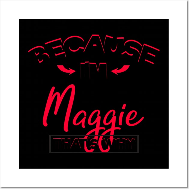 My Name is Maggie Cute Gifts for Girls Named Maggie Wall Art by TheOptimizedCreative